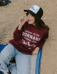 Old School Dornans Sweatshirt in Maroon