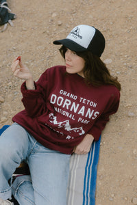 Old School Dornans Sweatshirt in Maroon