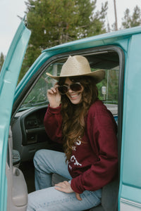 Old School Dornans Sweatshirt in Maroon